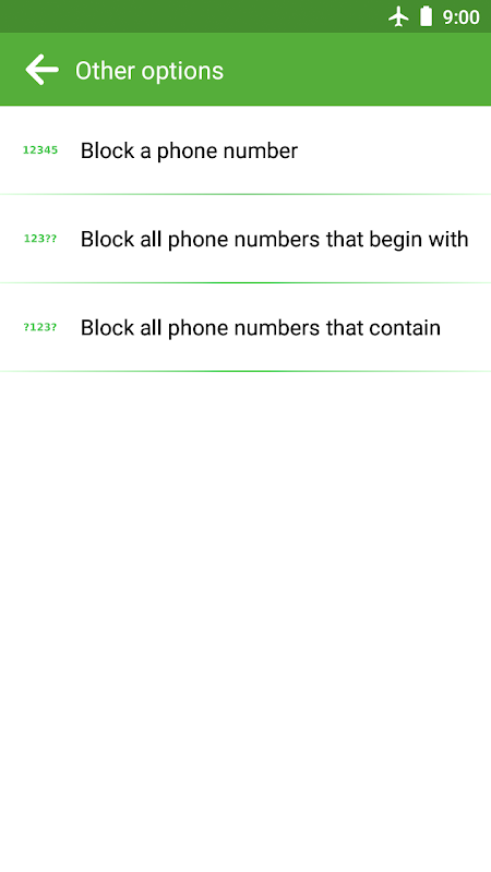 Schermata Call & SMS Blocker - Blacklist 0