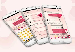 SMS Messages Paris Pink Theme Screenshot 0