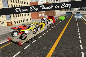 Bike Transport Truck 3D स्क्रीनशॉट 1