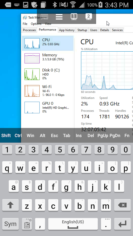 Schermata DualMon Remote Access 1