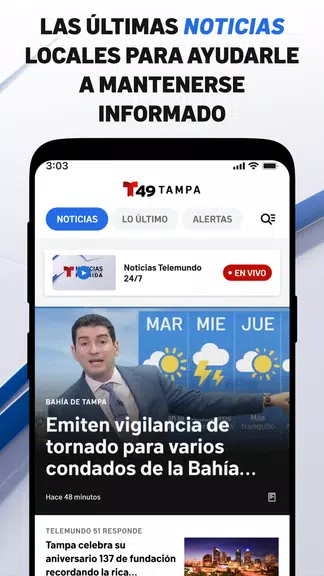 Schermata Telemundo 49: Tampa Noticias 0