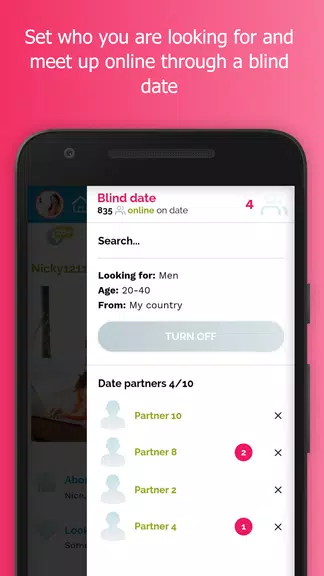 Blindr - Online blind date स्क्रीनशॉट 1