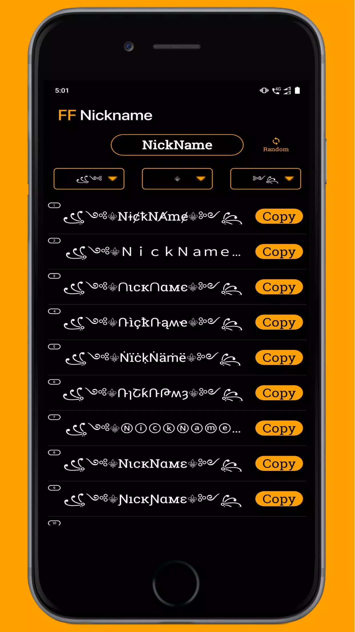 FF Name Creator - Nickname Generator For Games Ảnh chụp màn hình 1