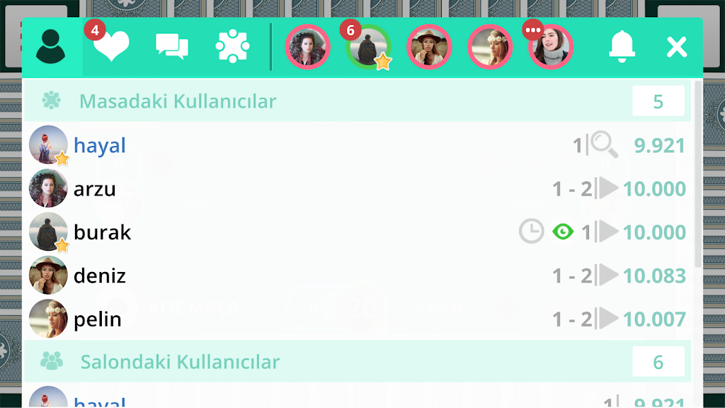 Schermata Eşli İhaleli Batak 2