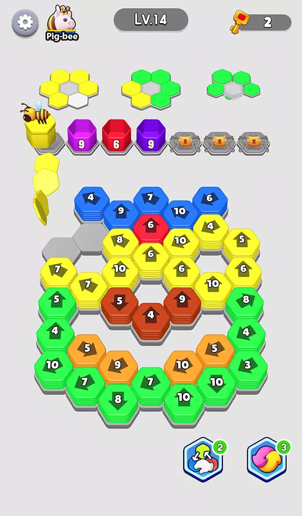 Schermata Bee Out - Hexa Away Puzzle 3