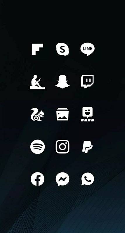 Whicons - White Icon Pack स्क्रीनशॉट 0