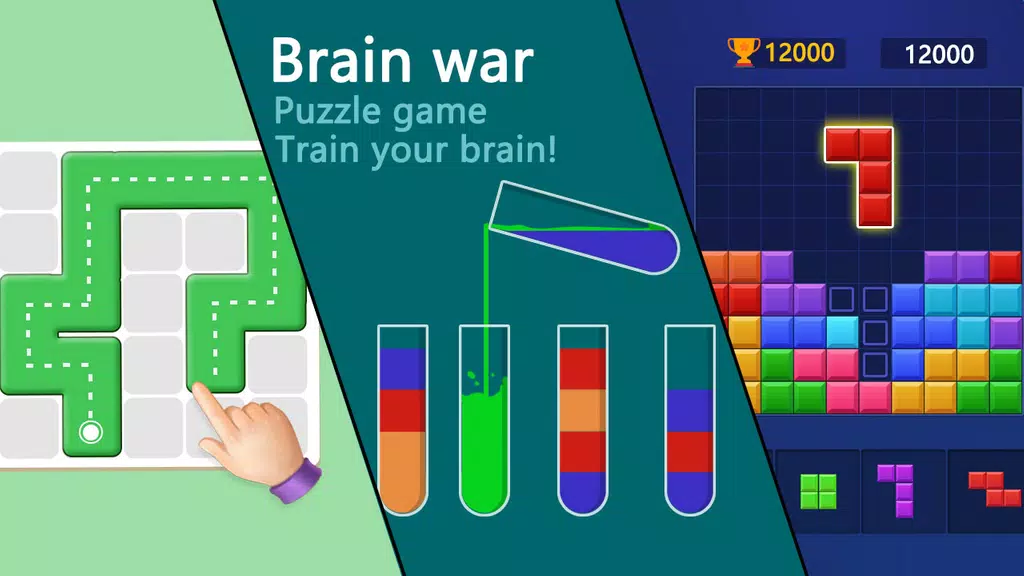 Brain war - puzzle game Tangkapan skrin 0