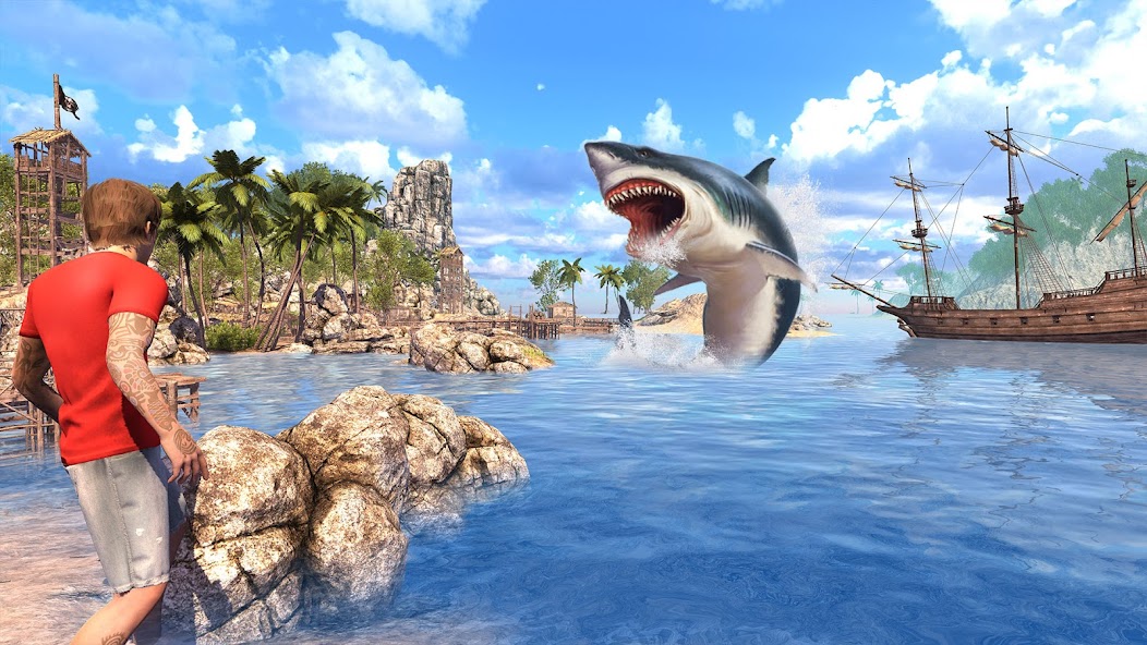 Angry Shark Games: Game 2024 Mod Captura de tela 0