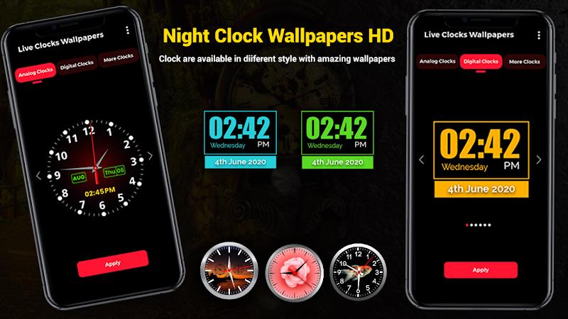 Smart Digital Clock Wallpapers Ekran Görüntüsü 2