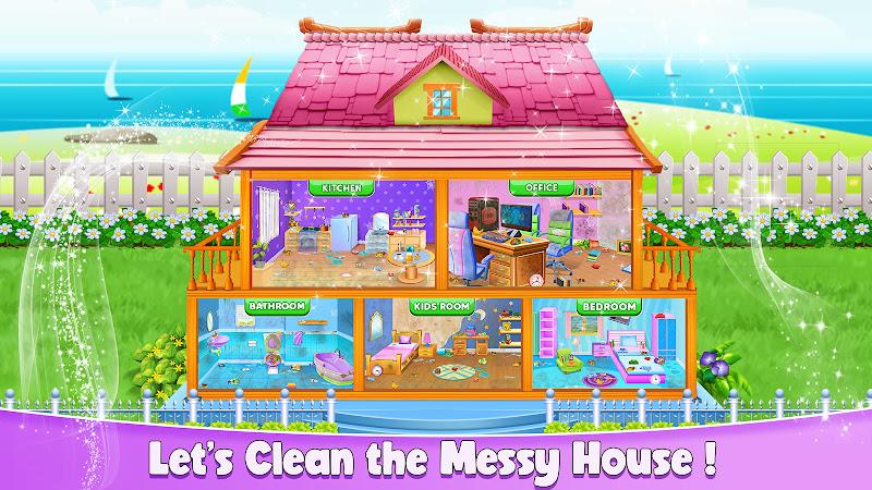 Messy House Cleaning Game Capture d'écran 1