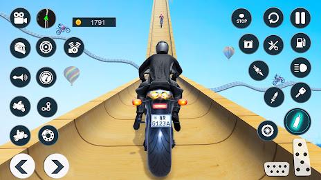 Mega Ramp Stunt Bike Games 3D ภาพหน้าจอ 0