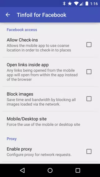 Tinfoil for Facebook Ảnh chụp màn hình 2