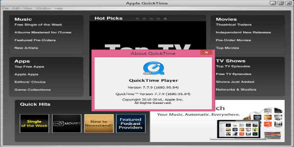 QuickTime Tangkapan skrin 0