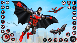 Bat Hero Dark Crime City Game Ảnh chụp màn hình 0