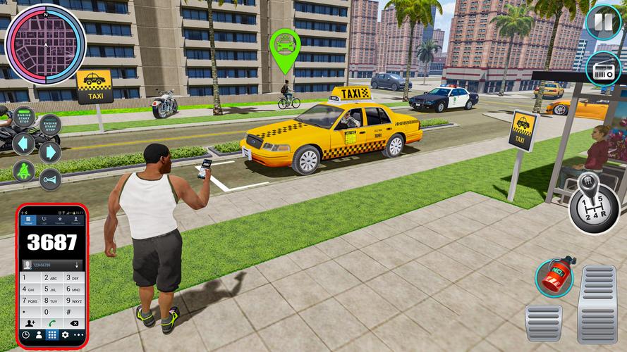 Taxi Traffic Car Racing Games 스크린샷 0
