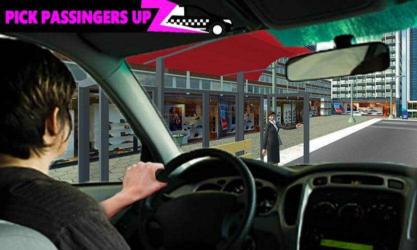 Pink Taxi Driving Game 3D Скриншот 3