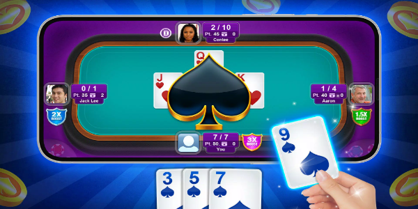 Spades - Offline Fun Card Game Ảnh chụp màn hình 2