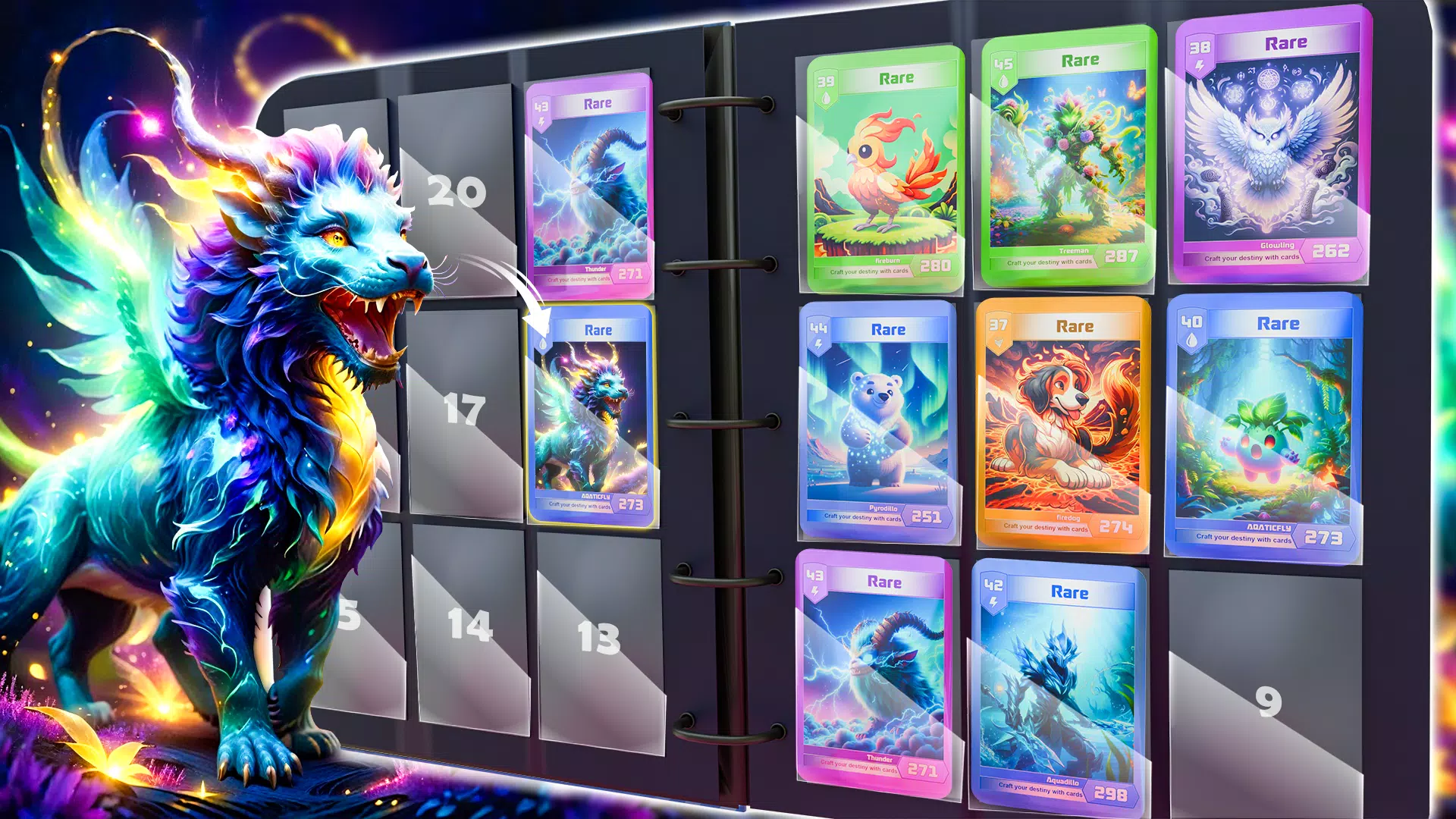 Monsters Card Collector Game Tangkapan skrin 1