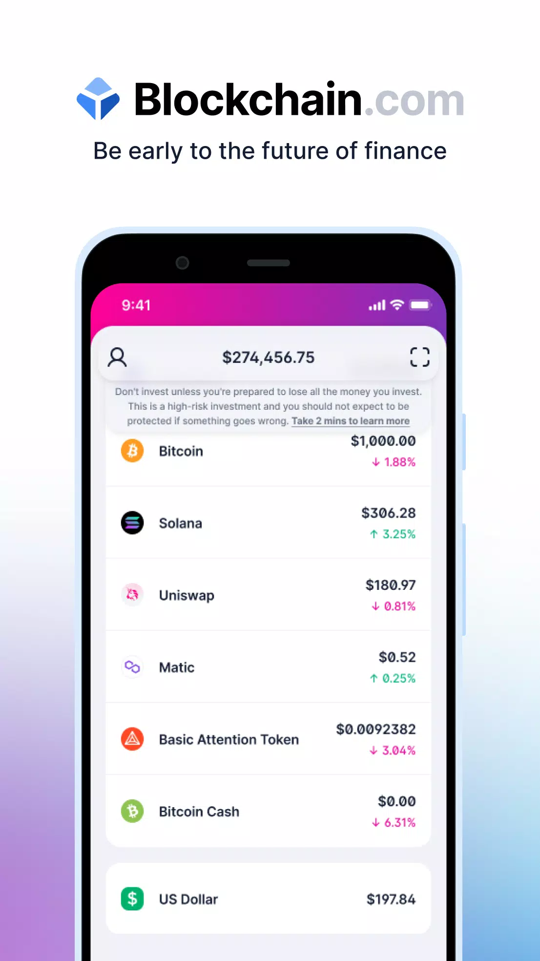 Blockchain.com: Crypto Wallet Captura de tela 0