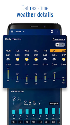 Transparent clock and weather Capture d'écran 1