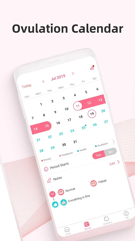 PinkBird Period Tracker Captura de pantalla 1