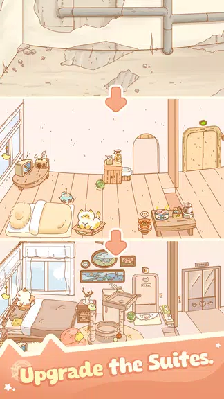 Idle Cat Hotel - Tycoon Games Screenshot 2