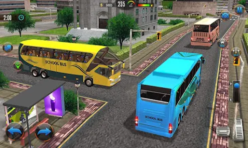 Offroad School Bus Drive Games Скриншот 1