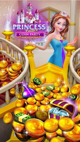 Princess Gold Coin Dozer Party Screenshot 1