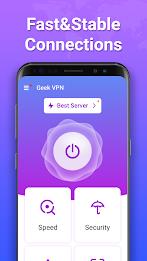 Geek VPN: Fast & Stable Proxy Tangkapan skrin 0