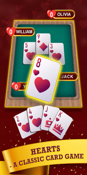Hearts: Classic Card Game Fun ภาพหน้าจอ 0