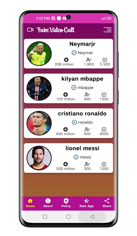 Messi ronaldo neymar calling应用截图第3张