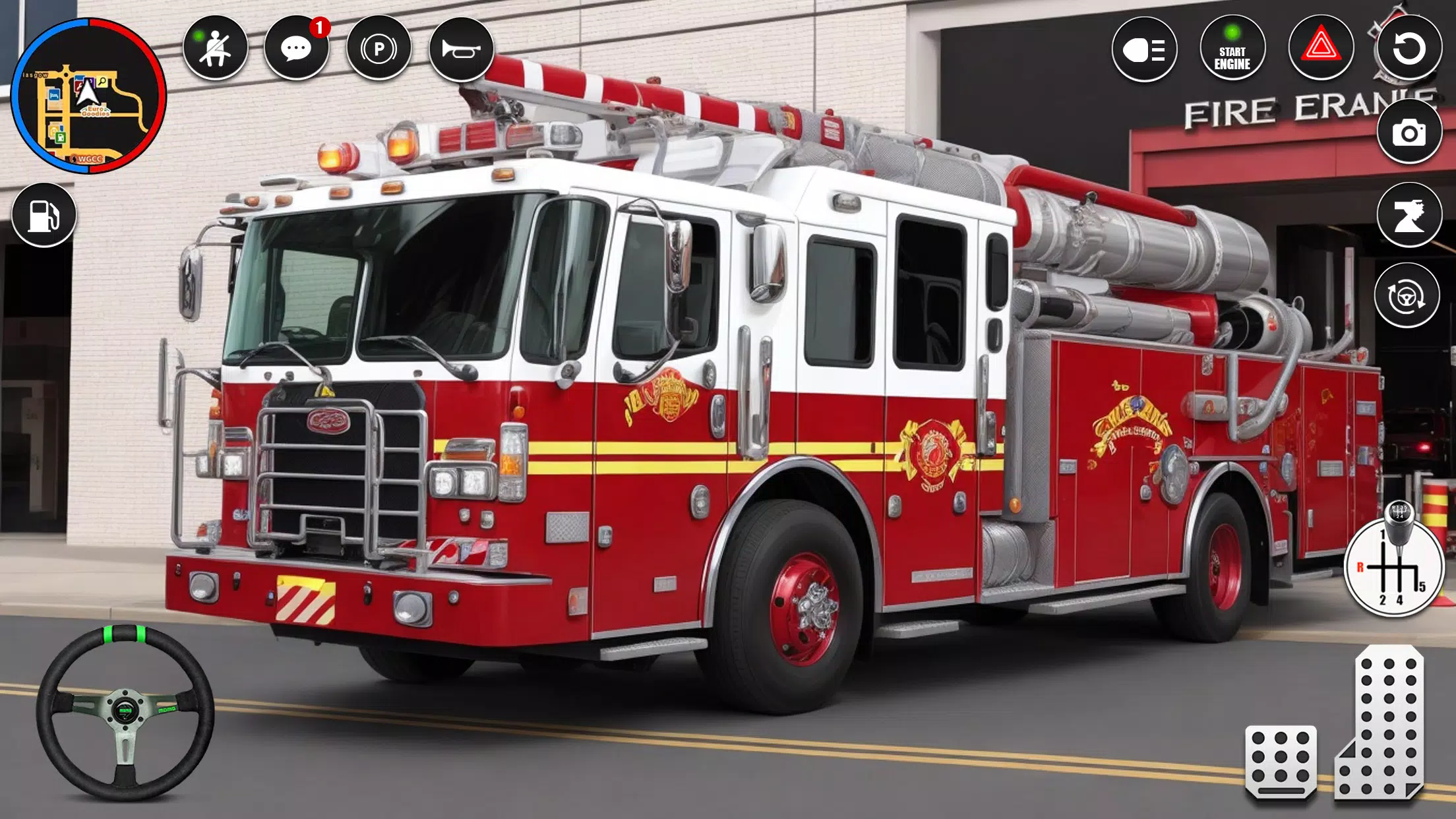 Fire Truck Rescue Sim Games 3d Captura de pantalla 2