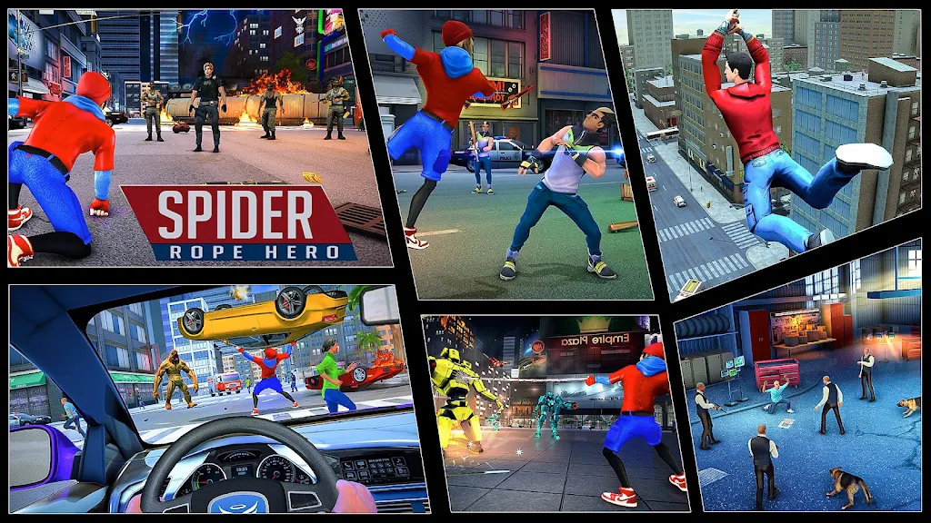 Flying Spider Fight Hero Games Captura de pantalla 0