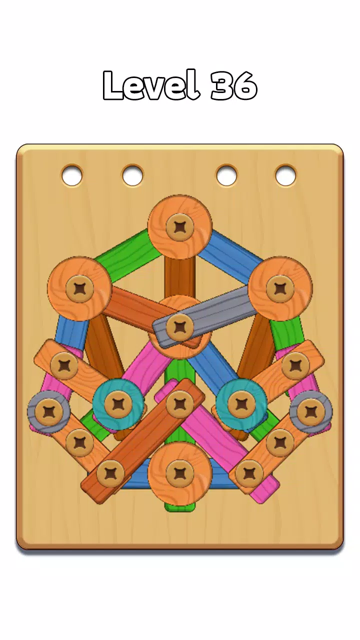 Wood Nuts & Bolt: Screw Puzzle Tangkapan skrin 1