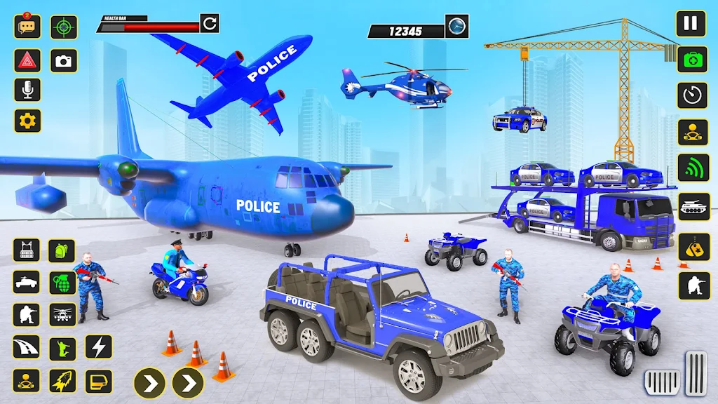 Police Car transporter Game 3D Capture d'écran 1