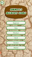 Animals Memory Game ภาพหน้าจอ 1