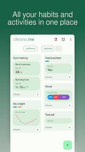 chrono.me - Lifestyle tracker স্ক্রিনশট 0