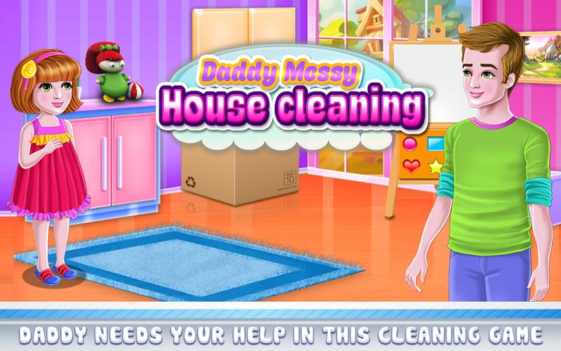 Daddy Messy House Cleaning Captura de pantalla 2