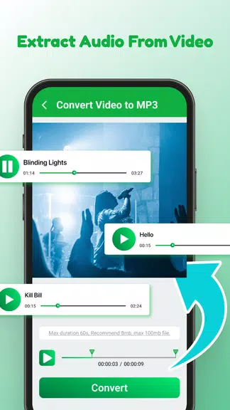 Video to MP3: Video Converter Tangkapan skrin 1