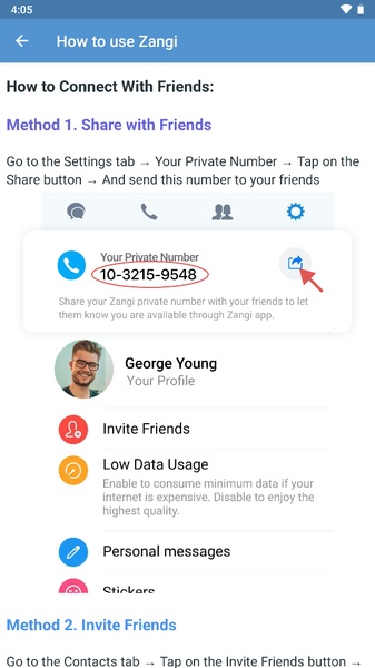 Zangi Private Messenger 스크린샷 1