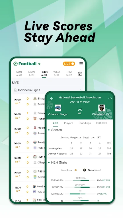 Xscorez - Euro Live Scores Schermafbeelding 1