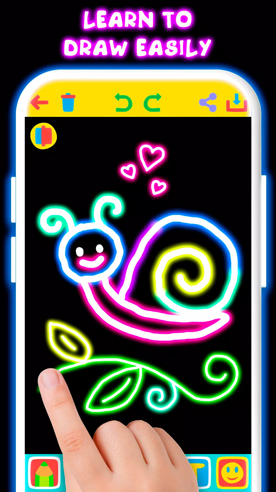 Drawing For Kids - Glow Draw スクリーンショット 0