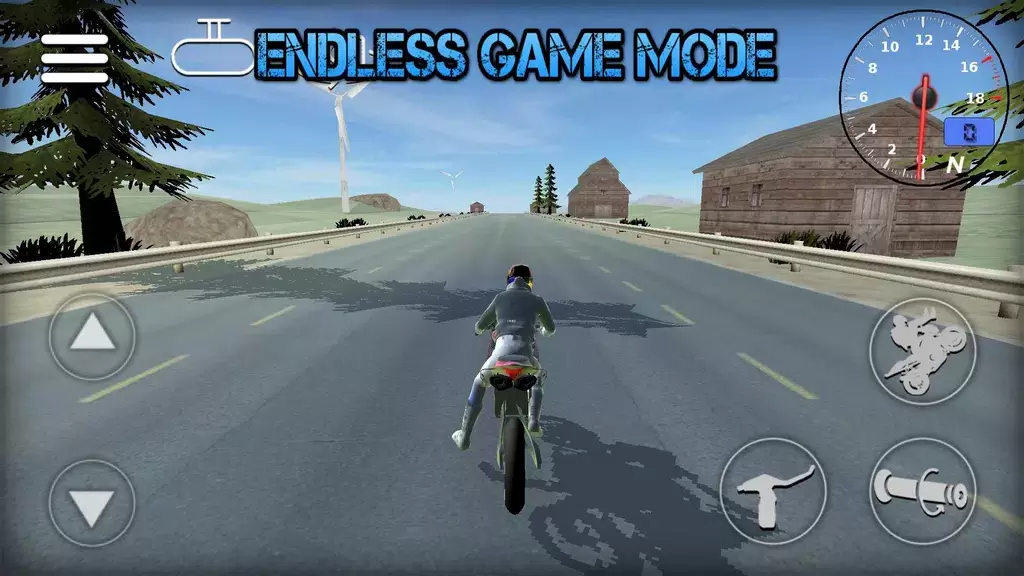 Wheelie Bike 3D game Captura de tela 2