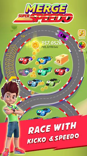 Merge Super Speedo - Kicko Car Tycoon Ảnh chụp màn hình 1