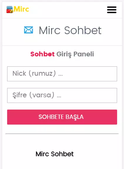 Mirc Sohbet Chat Odaları ภาพหน้าจอ 0