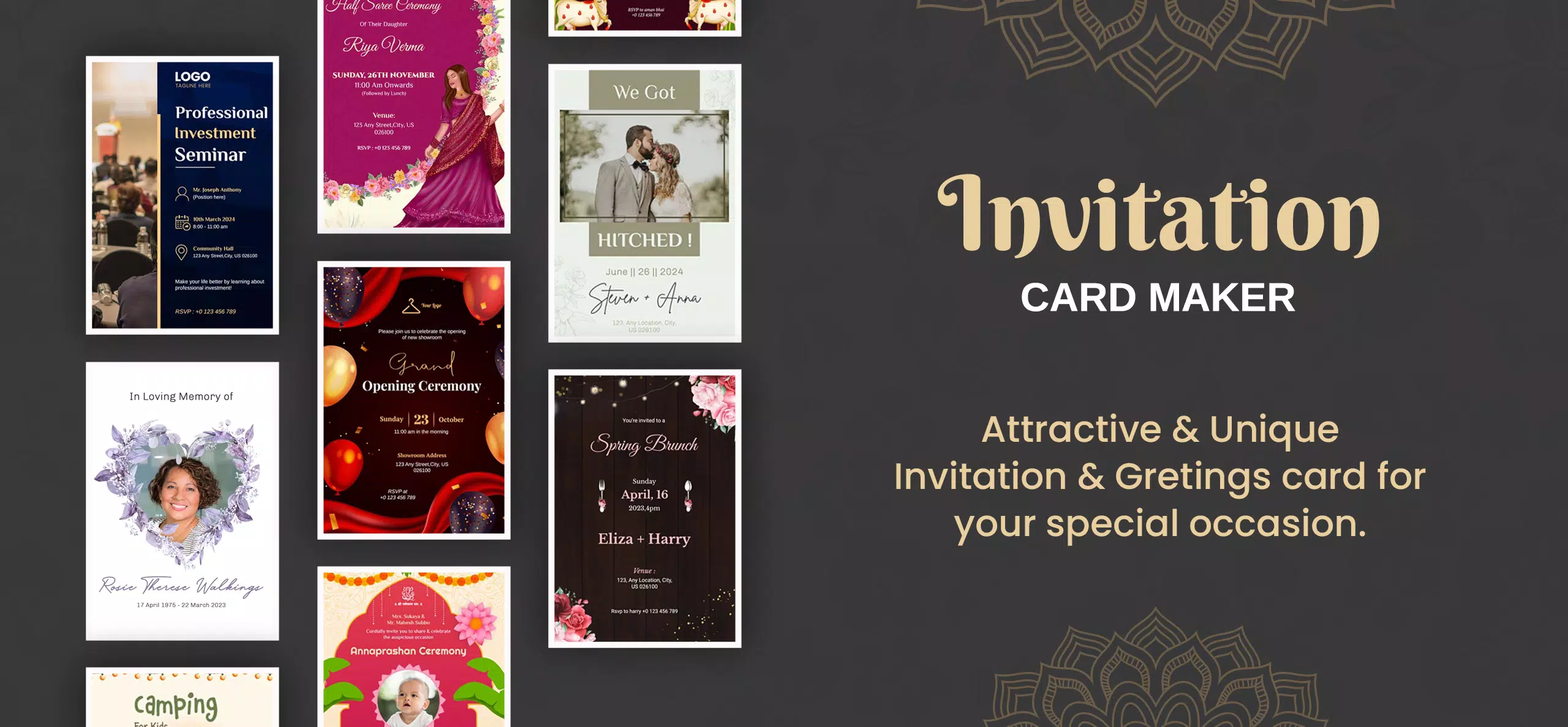 Invitation Card Maker & Design Zrzut ekranu 0