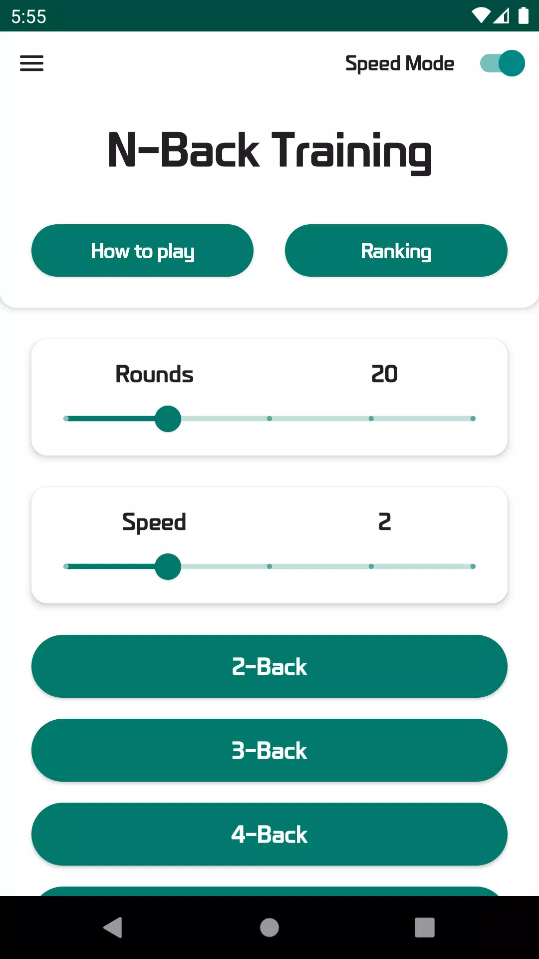 N-Back - Brain Training Screenshot 1