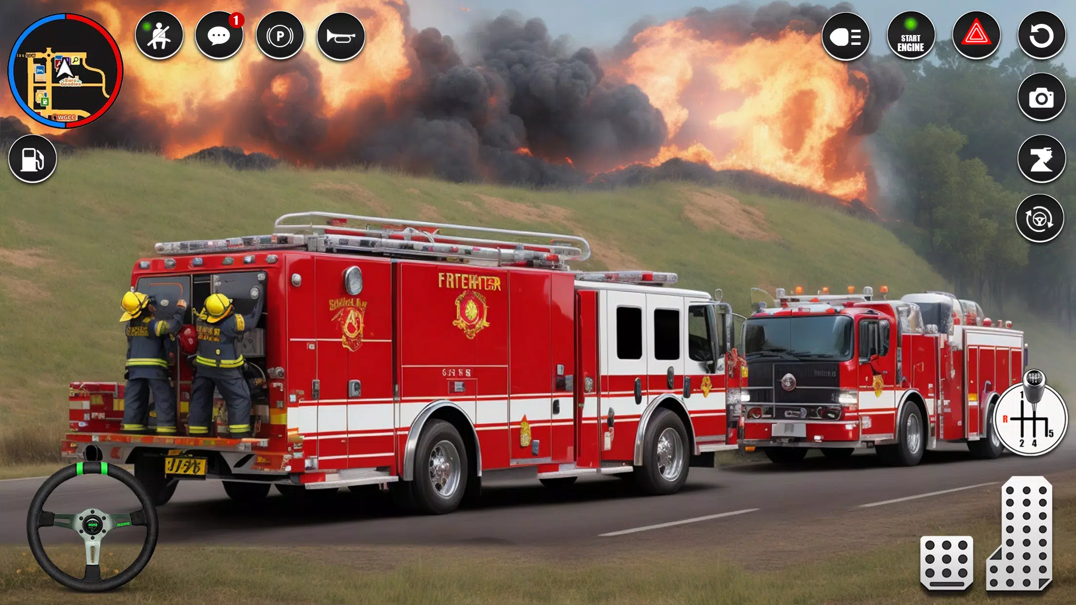 Fire Truck Rescue Sim Games 3d Captura de pantalla 3