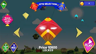 Pipa Layang Kite Flying Game Captura de pantalla 1