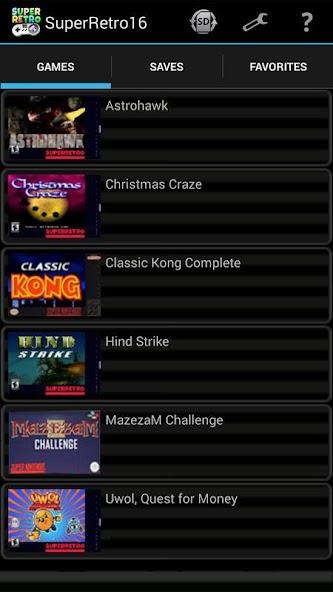 SuperRetro16 (SNES Emulator) Mod Zrzut ekranu 1